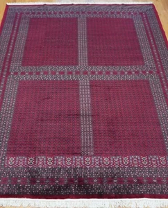 Bokhara Turkmen Ensi Design Hand Knotted Wool Oriental Rug 9'3" x 12' - Picture 1 of 24