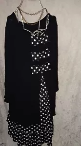 Plus Size 3XL Polka Dot Frock Top By Celeste Modest Wear Spotts Sunday Best - Picture 1 of 3
