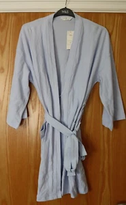 M & S 100% Cotton Waffle Dressing Gown BNWT Size Medium 12-14 - Picture 1 of 3