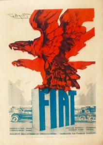 Original vintage print FIAT ITALIAN AUTOMOBILES c.1930 - Picture 1 of 1