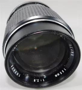 7/1027 Vintage Sears 135mm with 2.8 Multicoated Auto Manual Focus Lens with Caps - Picture 1 of 4