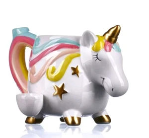 Unicorn Roast and Toast, Large 18oz Novelty Adult Coffee Mug & Pipe - Picture 1 of 6