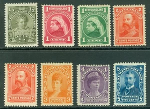 SG 83-90 Newfoundland 1897-1918. ½c to 5c set of 8. Fresh mounted mint CAT £75 - Picture 1 of 1