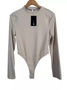 Body acanalado de moda Nova Love Like This cuello falso beige para mujer talla 1X nuevo con etiquetas - Imagen 1 de 10