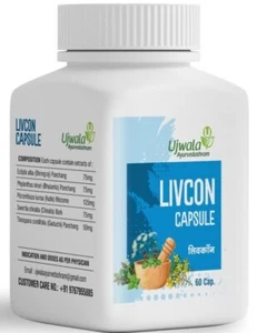 Ujwala Ayurvedashram Livcon Capsule Pack of 60 Cap LONG EXPIRY - Picture 1 of 3