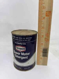 NOS Vintage TEXACO Super Motor Detergent 1 pint Can - Picture 1 of 5