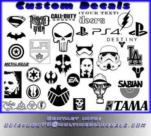 Qty for 1 Custom Decals for your tablets, phones, Cars, Laptop 5' or Smaller - Picture 1 of 7