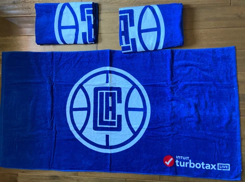 (3) LA Clippers basketball Team beach towel (game day giveaway) on 2/28 NEw Cover