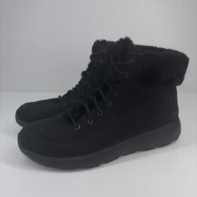 Skechers On-the-Go Winter Chill Women’s US 10 Black Faux Fur Ankle Snow Boots - Image 1 of 4
