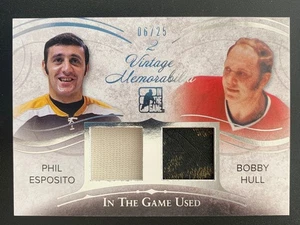2015 Leaf ITGU Phil Esposito Bobby Hull /25 Dual Game Used Relic Memorabilia - Picture 1 of 2