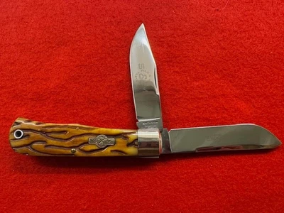MINT SCHATT & MORGAN F&W SERIES 4-1 MOUNTAIN MAN TRAPPER, BONE SCALES  (479) - Image 1 of 4
