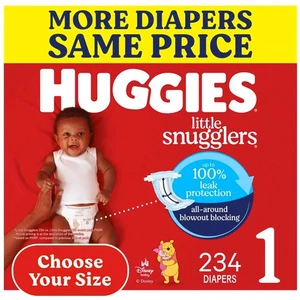 Huggies Little Snugglers Baby Windeln, Newborn Größe 1 192 CT - Bild 1 von 10
