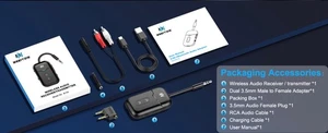 Beeitzie B103 Universal Bluetooth Audio Receiver and Transmitter - Afbeelding 1 van 1