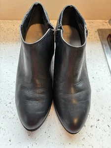 FootGlove Women's Black Leather Side Zip Ankle Boots Shoes UK 6 EUR 39 - Picture 1 of 6