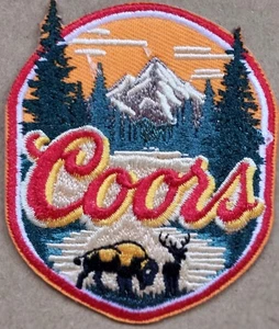 Coors Bordado Hierro en Parche Cerveza Vaquero Rodeo Montañas - Imagen 1 de 1