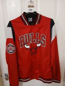 Chicago Bulls NBA Eastern Conference Men's Vintage Snap Up Jacket Sz Large - Picture 1 of 8