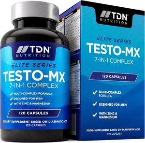 TDN Testo-Mx Testosteron Booster für Männer leistungsstarker 7 in 1 Komplex 120 Kapseln - Bild 1 von 7