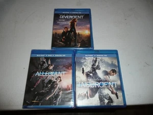 The Divergent Series: 3-Film Collection BLU-RAY LOT Insurgent Allegiant - Picture 1 of 5