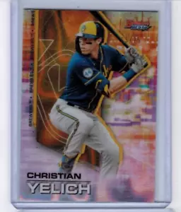 2021 Bowman's Best Christian Yelich Gold Lava Refractor #'ed 63/75 - Picture 1 of 1