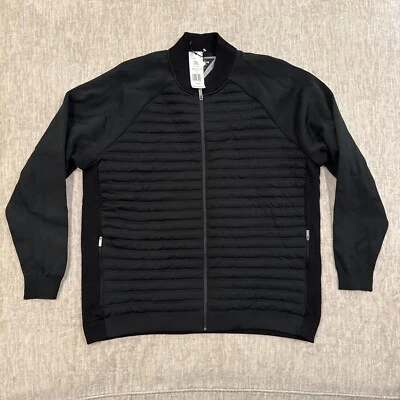 Chaqueta de golf para hombre talla 2XL Adidas AdiPure acolchada híbrida tejida EJ0347 negra $225 Foto 1 de 4