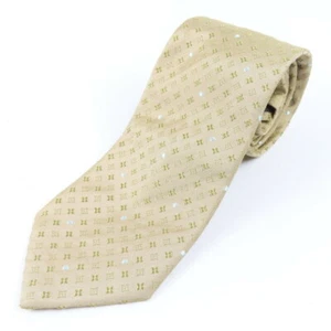 LOUIS VUITTON Rare tie gold Monogram pattern silk from japan C189 - Picture 1 of 24