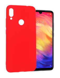 Funda Xiaomi Redmi Note 7 (4G) Carcasa Gel TPU Silicona PTG + Protector Rojo - Imagen 1 de 11