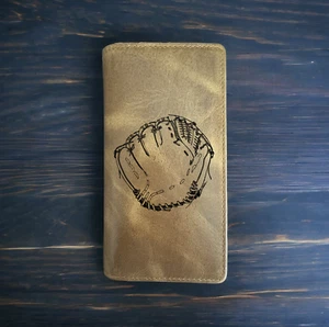 Baseball Handschuh Rodeo Geldbörse Cowboy Western Büffelleder Premium Sport NEU - Bild 1 von 10