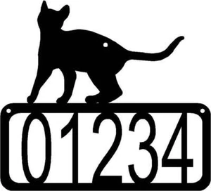 Cat #18 House Address Sign - Made in USA - Picture 1 of 2