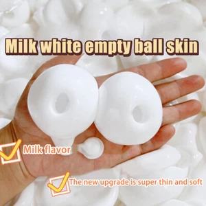 1PC TPR Ultra Thin Milk White Color Ball Leather DIY Slow Rebound Toys _cn - Bild 1 von 11