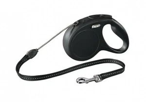 Leash Retractable Flexi New Classic S Rope Black 8 Metres 12 KG Max - Picture 1 of 1