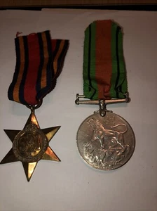 TWO WW2 CAMPAIGN MEDALS (Original & Full Size) BURMA STAR, & WAR MEDALS - Picture 1 of 7