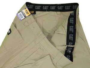 Men's NEW Pants CAT Flex Waistband Utility Canvas Tag 40x32 measured Size 39x31 - Picture 1 of 5