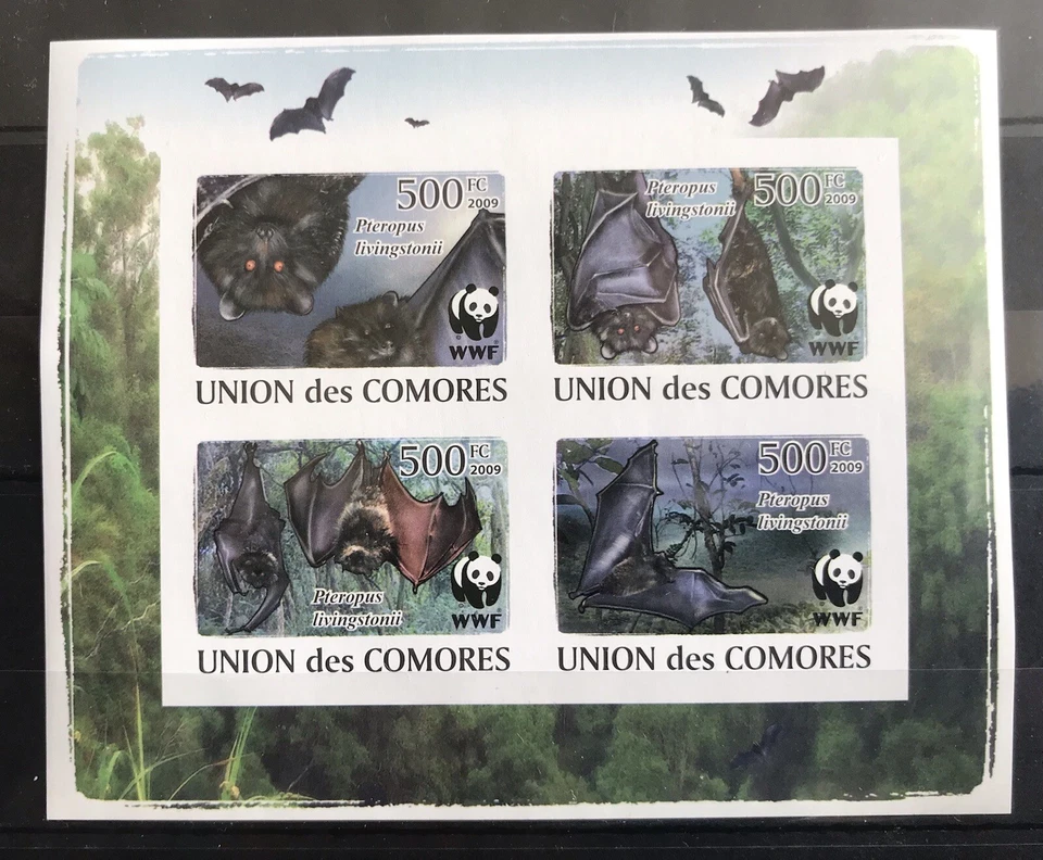 Comoros - WWF/ Bats on stamps - Timbres - Imperf. - MNH** - Del.10 - Image 1 of 1