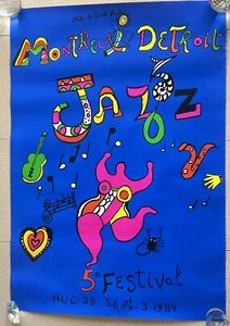 Montreux Detroit Jazz Festival Vintage Poster 1984 - Bild 1 von 3