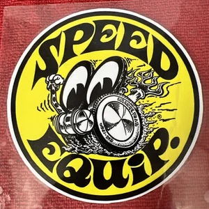 🔥 Vintage MOON EYES Speed Equip. HUGE Sticker Decal Rat Fink Car HOT ROD GASSER - Bild 1 von 4