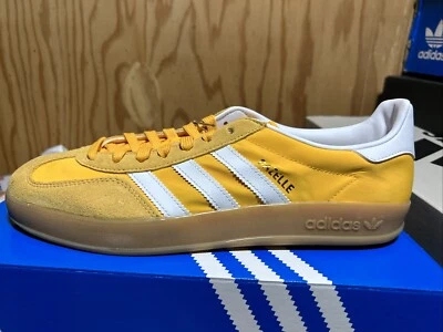 Adidas Originals Gazelle Indoor Cloud White Almost Yellow IE6606 Mens - Image 1 of 4