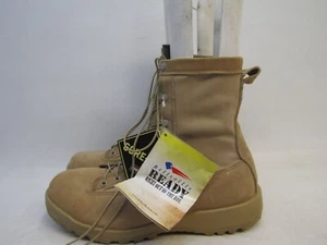 Botas militares tácticas de combate Gore-Tex de gamuza tostada talla 13,5 R usadas en excelente estado Belleville para hombre - Imagen 1 de 11