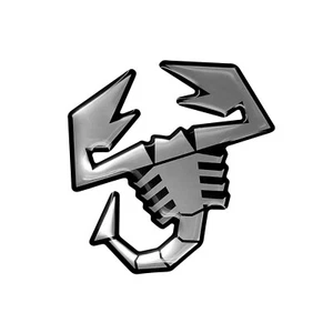 Adesivo per Abarth Ufficiale 3D Scorpione Argento Lucido 65 mm - Foto 1 di 5