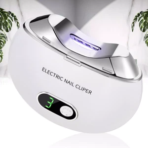 Safety Electric Automatic Nail Clippers Toe Thick Nails Cutter Pedicure White US - Picture 1 of 11