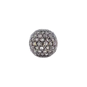 8 mm Oxidierte Runde Perlen Kugel Designer Fundstücke 14 Karat Weißgold - Bild 1 von 5