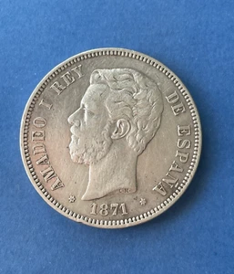 IBERMONEDA| España 5ptas. 1871 *18-71* SDM, MBC+ - Bild 1 von 2