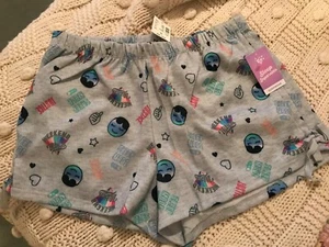 NWT Girls Justice Sleepwear Separate Gray Shorts w/Pictures - Picture 1 of 7
