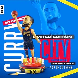 STEPHEN CURRY Golden State Warriors "City Jersey" Exclusive NBA Bobblehead - Picture 1 of 11