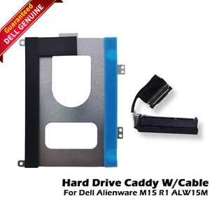 Genuine Dell Alienware M15 2.5 SATA3 Hard Drive Caddy kit W/Cable 68WXJ PCYYV - Picture 1 of 9