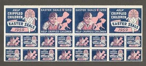 United States 1959 Easter Seal sheets +[550 - Picture 1 of 2