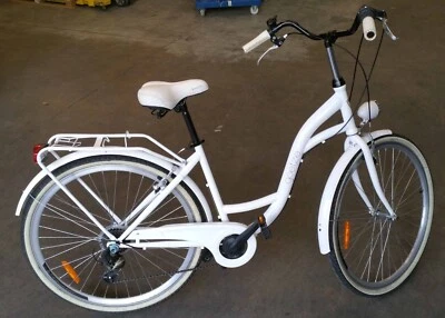 Goetze Mood 26 Zoll Damen Citybike, 17 Zoll Tiefeinsteiger Rahmen, weiß - Bild 1 von 4