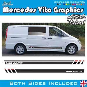 SWB LWB MERCEDES VITO cámper autocaravana rayas calcomanías pegatinas furgoneta gráficos 086 - Imagen 1 de 5