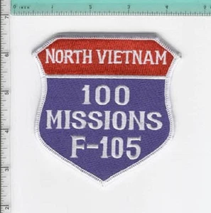 F-105 F105 THUD THUNDERCHIEF 100 MISSIONS NORTH VIETNAM REPUBLIC PATCH - Picture 1 of 1