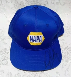 Vintage NAPA Embroidered Hat Dale Earnhardt JR Hong Kong blue Signed - Picture 1 of 8