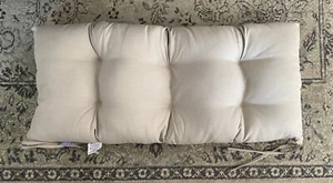 Almohada perfecta *44 x 18,5* cojín de lino solar interior/exterior columpio/banco, beige - Imagen 1 de 12
